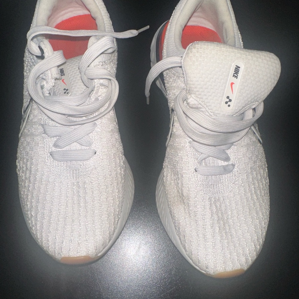 Nike White and Red Athletic Shoes